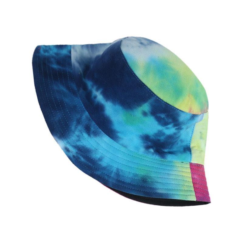 Tie dye contrast print fisherman bucket hat